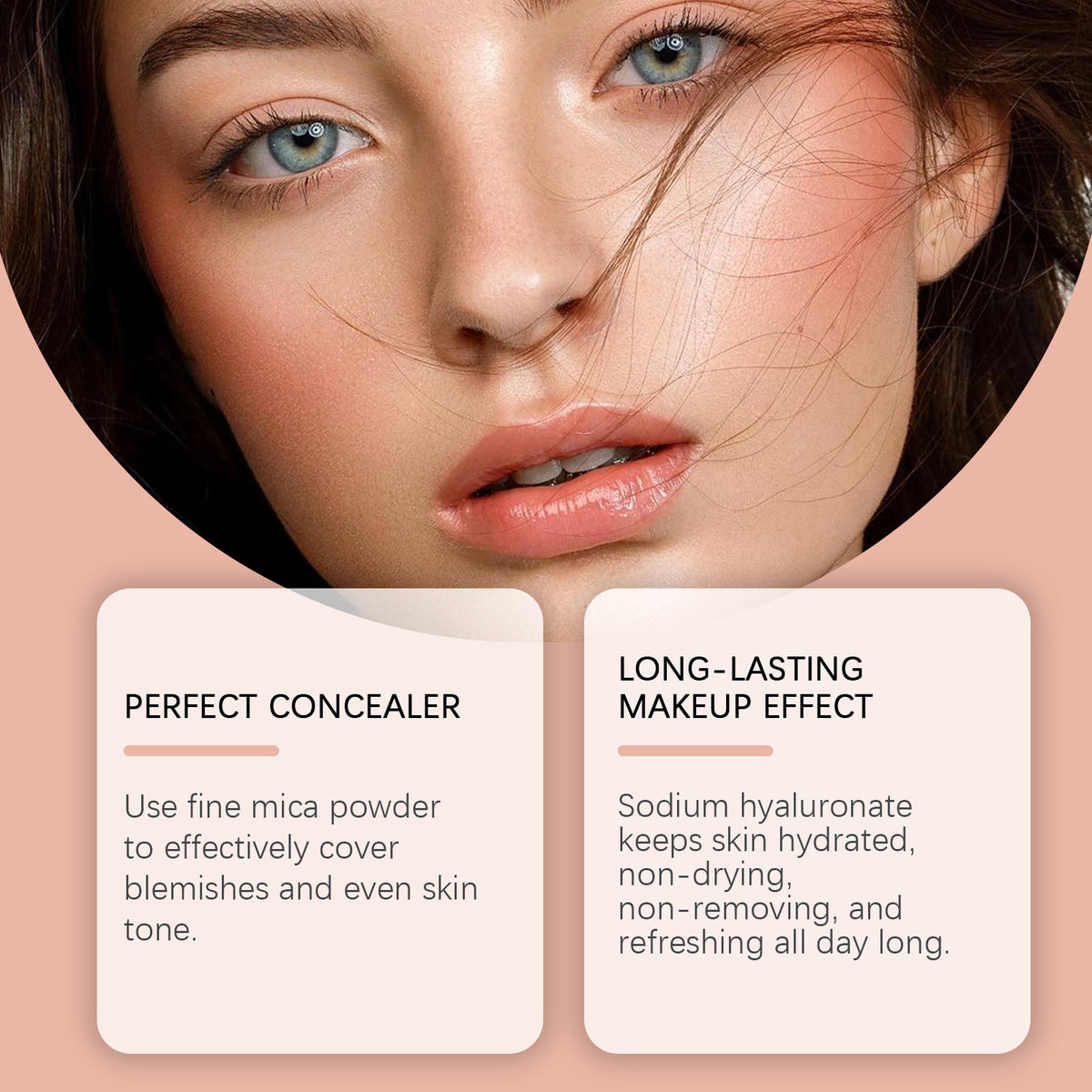 Eelhope Compact Air Cushion Foundation (Natural Color) Natural Lightweight Concealer Durable And Easy To Remove Makeup No Fake White Moisture Cushion