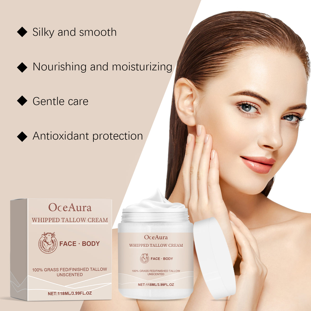 OceAura Tallow Cream Hydrating Repair Dull And Moisturizing Skin Moisturizing Face Cream