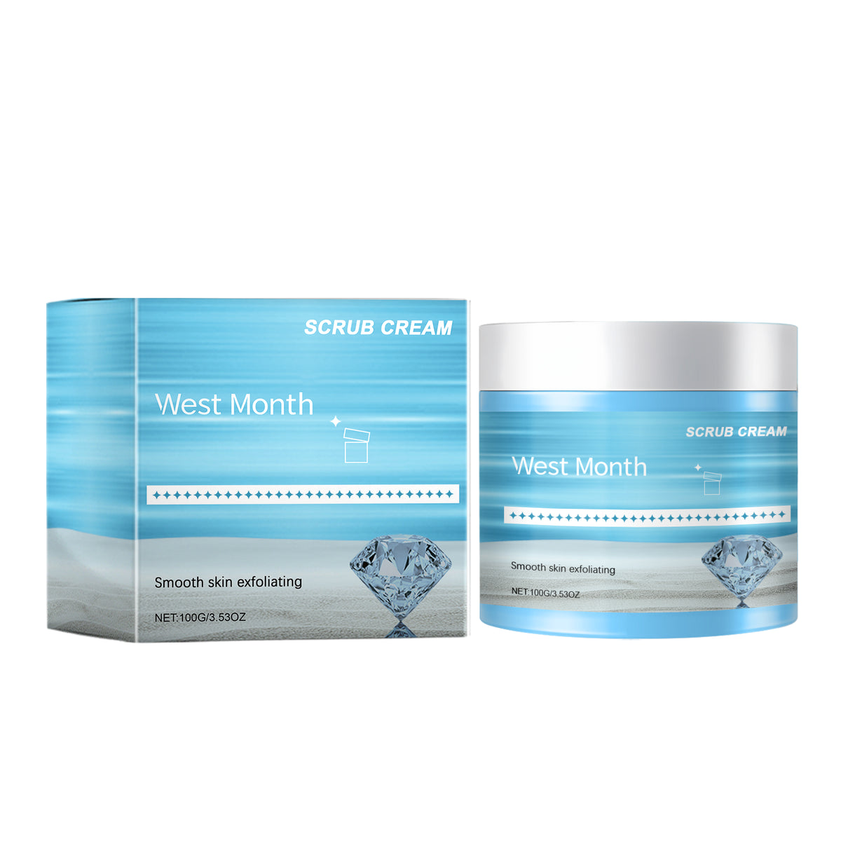 West&Month Exfoliating Body Scrub, Clear Skin, Remove Dead Skin, Smooth And Brightening Skin Scrub