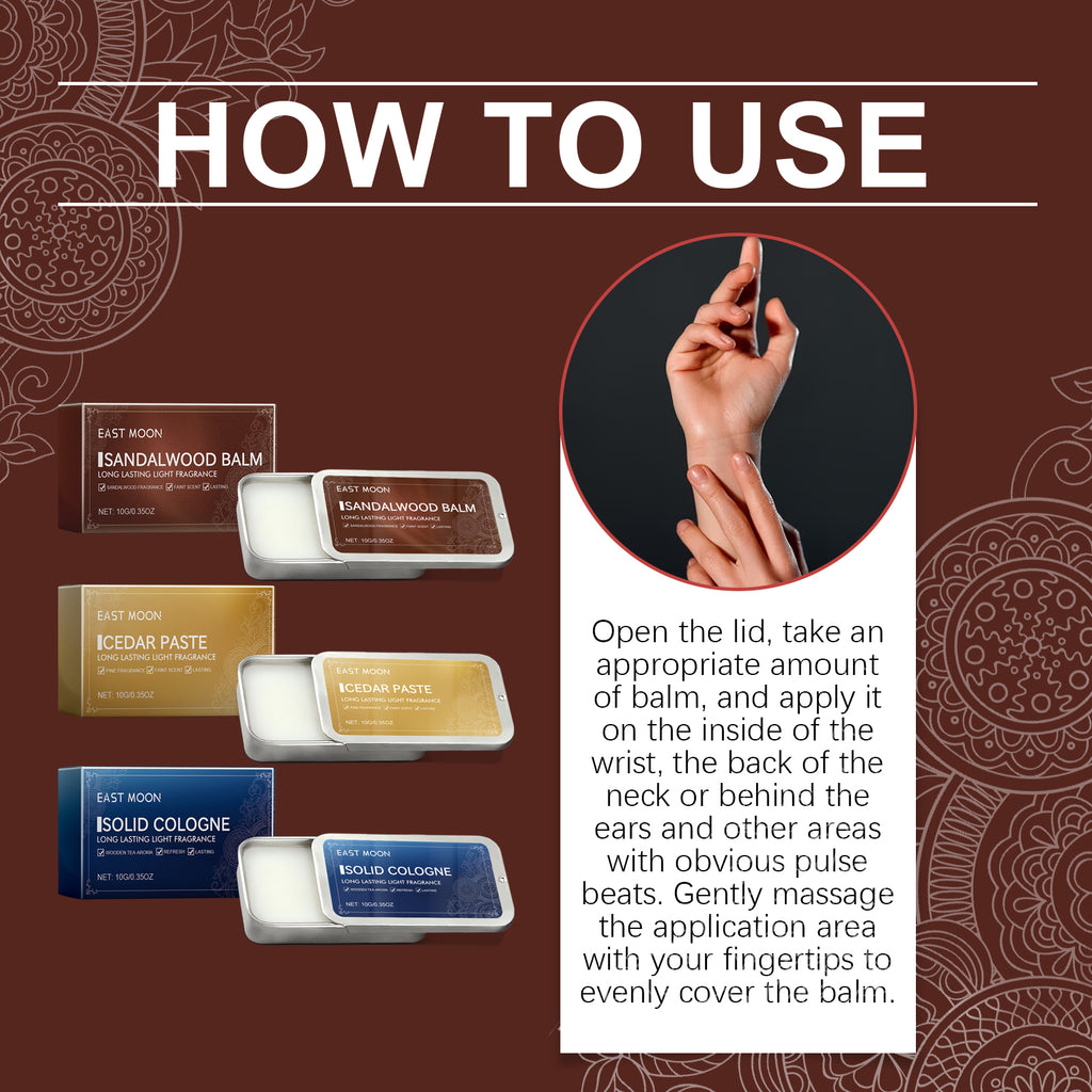Men's Solid Balm Portable Solid Balm For Long-Lasting Fragrance Refreshing And Non-Sticky