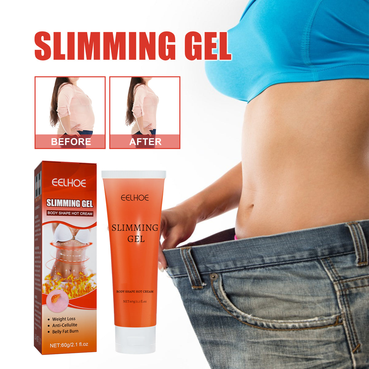 Slimming Gel, Sweat Slimming Moisturizes And Tightens Skin To Show Body Curves Body Shaping Gel