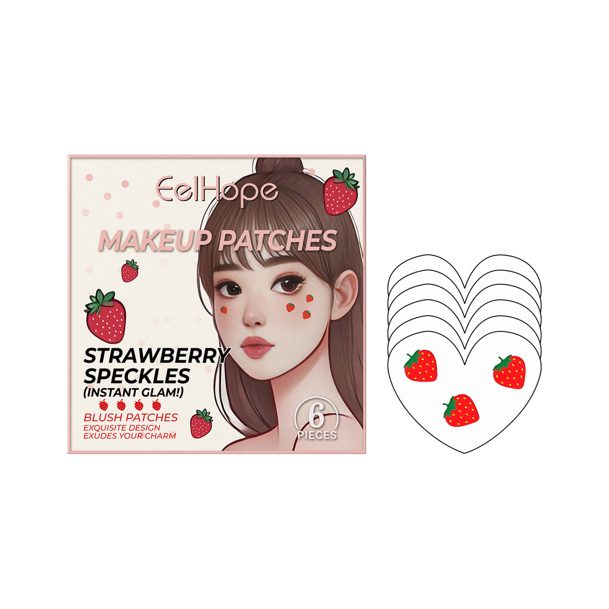 Strawberry Makeup Patch Pie Eye Makeup Patch Face Embellishment Patch Face Embellishment Strawberry Sticker