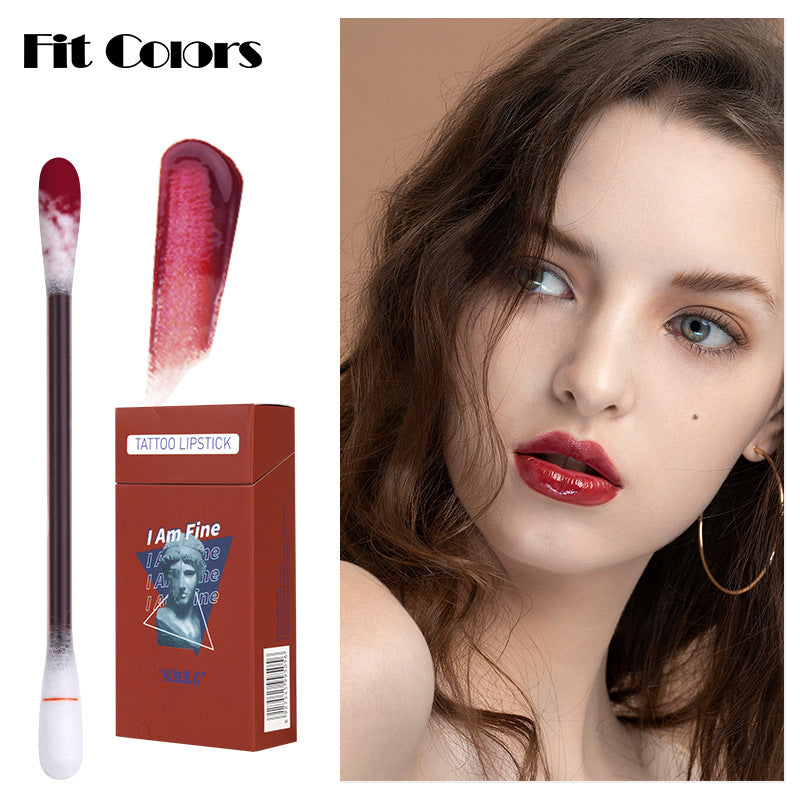 Cigarette Case Cotton Swab Lip Glaze Dyed Lip Liquid Disposable Non-Stick Cup Liquid Lipstick