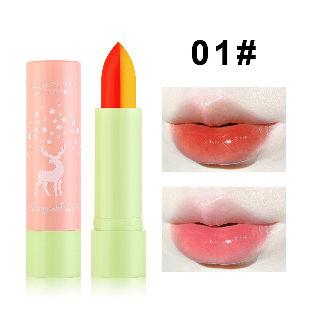 Macaron Color Changing Single And Double Color Lipstick Lipstick Lasting And Not Easy To Decolorize Biting Lip Moisturizing Warm Color Lipstick