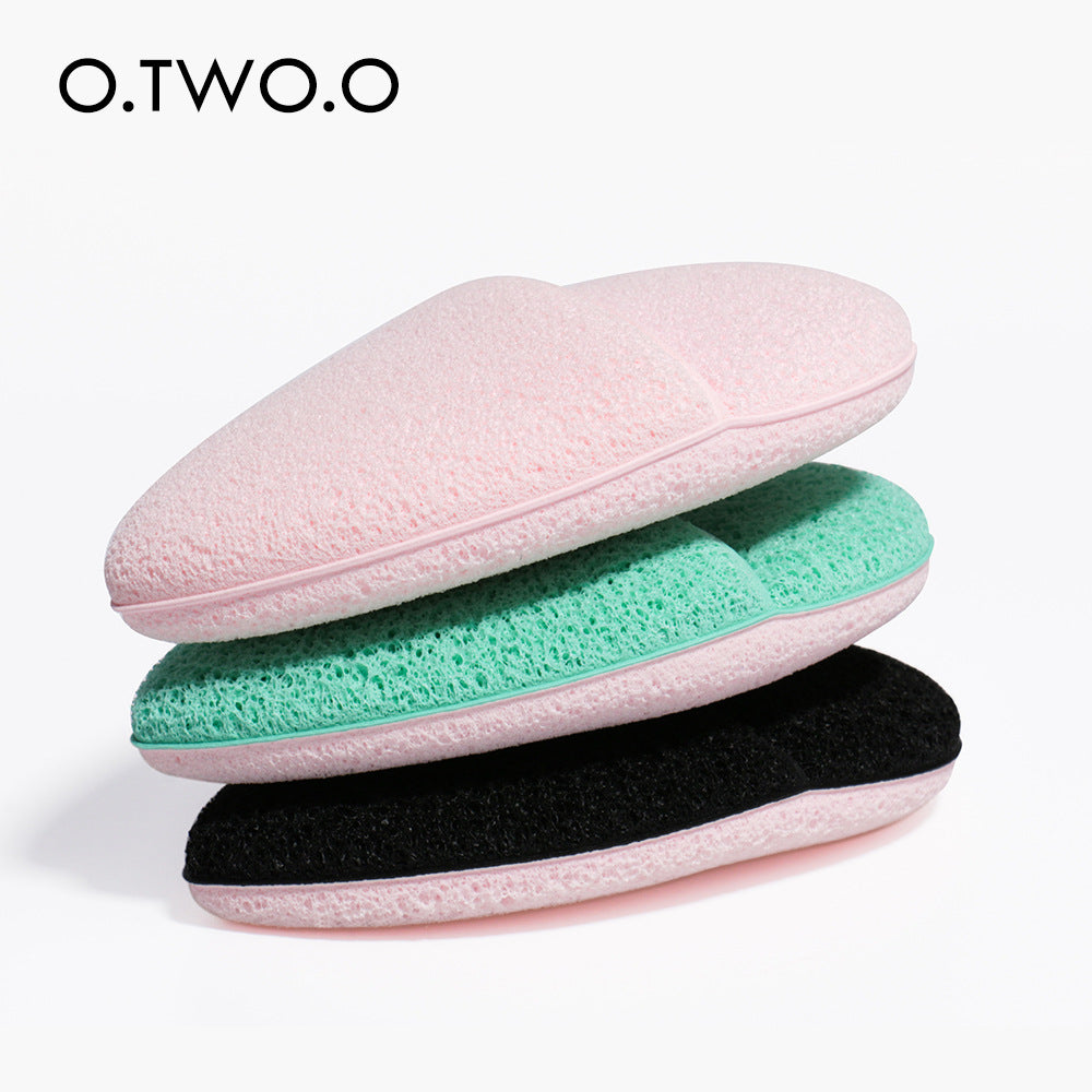 O.TWO.O Oval Soft and Comfortable Sponge Face Wash Puff Magic Lazy Water Makeup Remover Puff 1Pcs