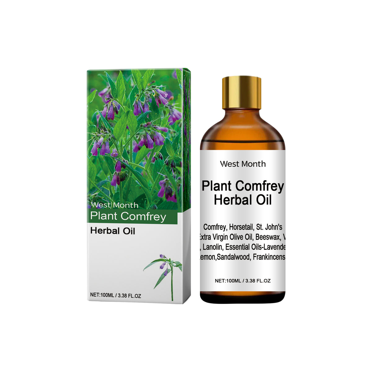 West&Month Herbal Compost Oil, Massage Moisturizing Joint Massage Essential Oil Daily Joint Care Essential Oil