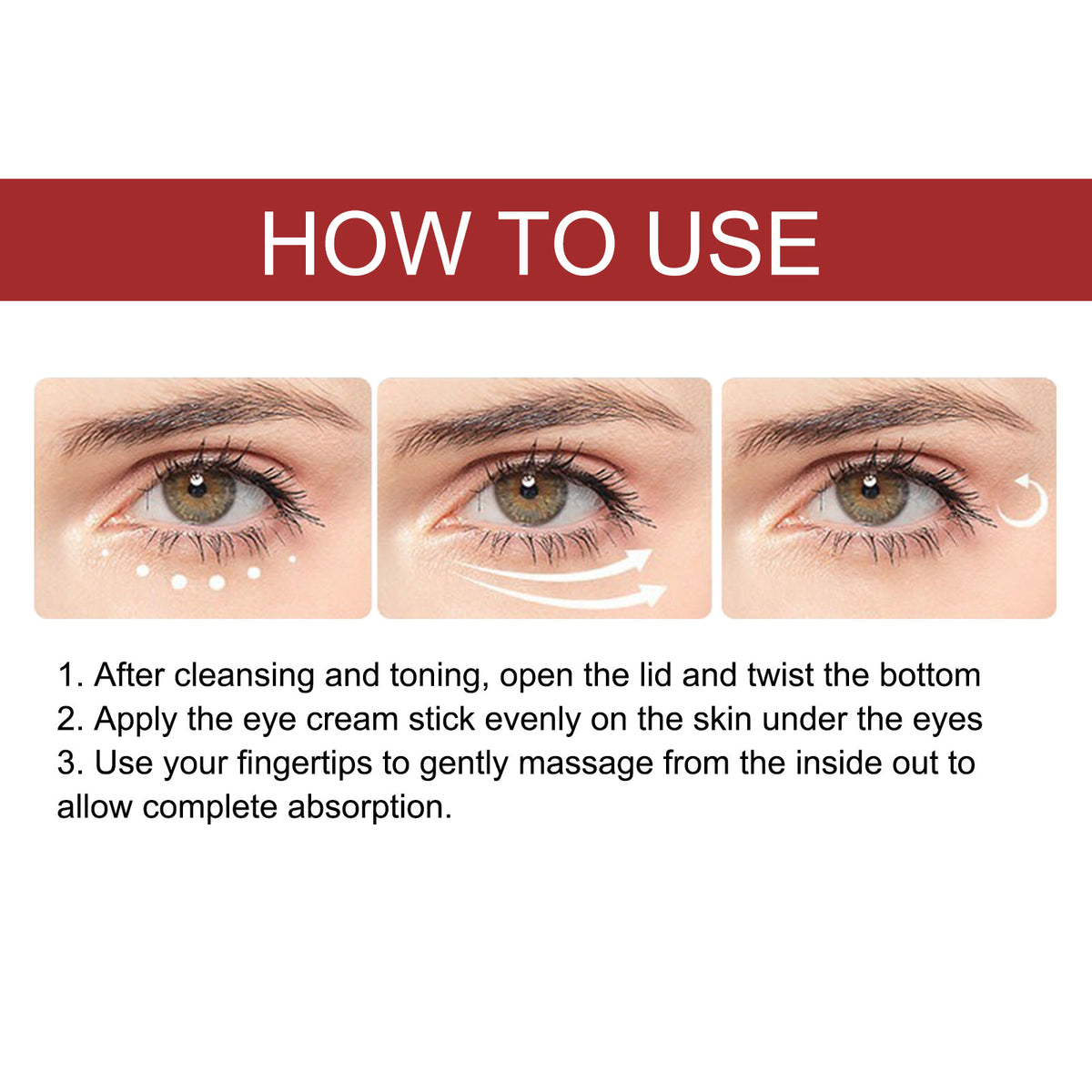 Retinol Eye Cream Stick Reduces Fine Lines, Bags And Dark Circles, Hydrates And Tightenes The Skin Around The Eyes
