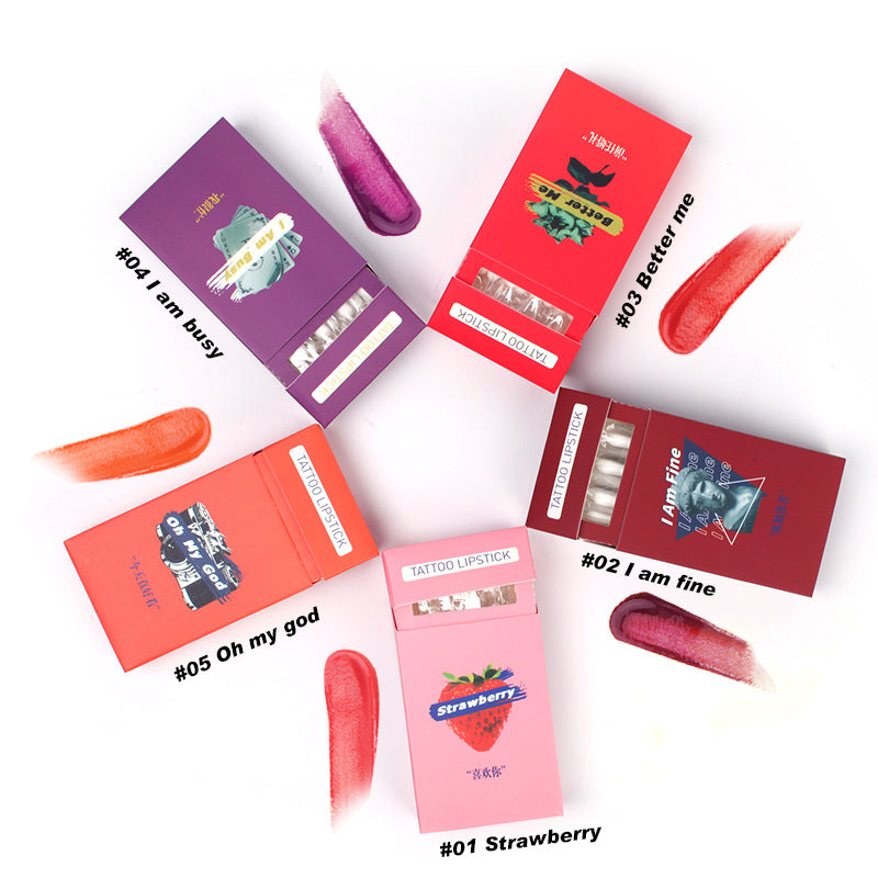 Cigarette Case Cotton Swab Lip Glaze Dyed Lip Liquid Disposable Non-Stick Cup Liquid Lipstick