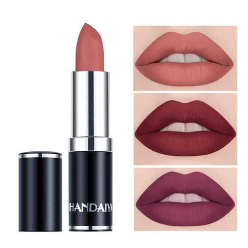 1PC 12 Colors Matte Lipstick Waterproof Long Lasting Sexy Purple Lipstick Pigments Easy to Wear Lip Makeup No Fade Away TSLM2