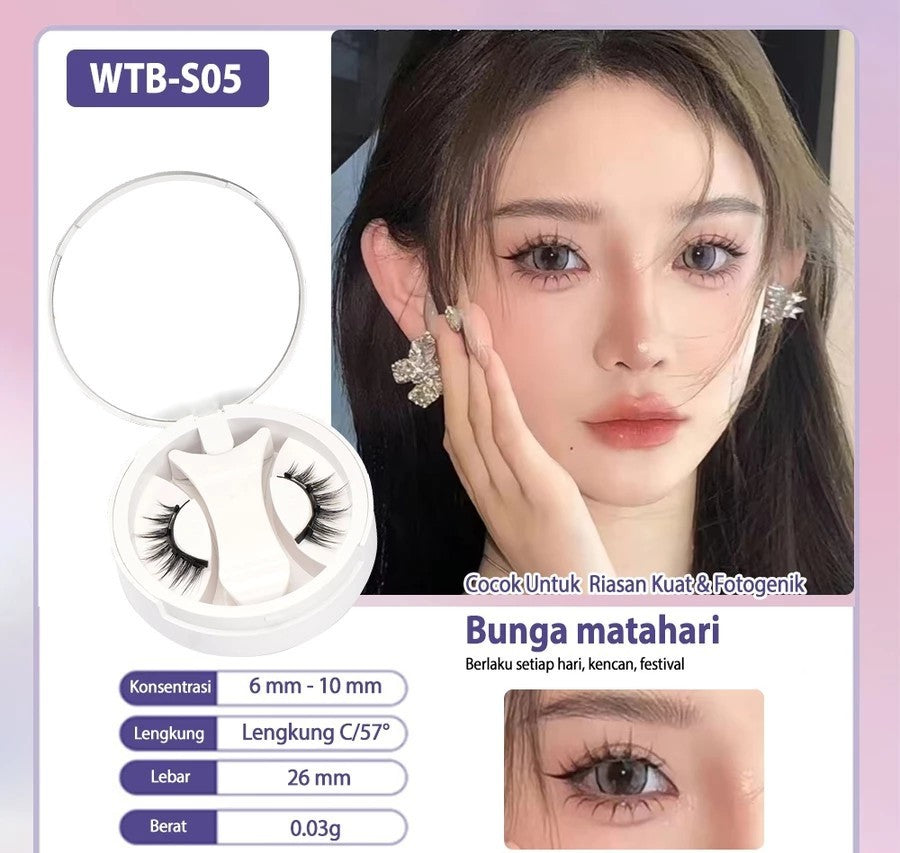 Natural Thick Portable Adhesive Free Eyelash Magnetic Suction Eyelash Style