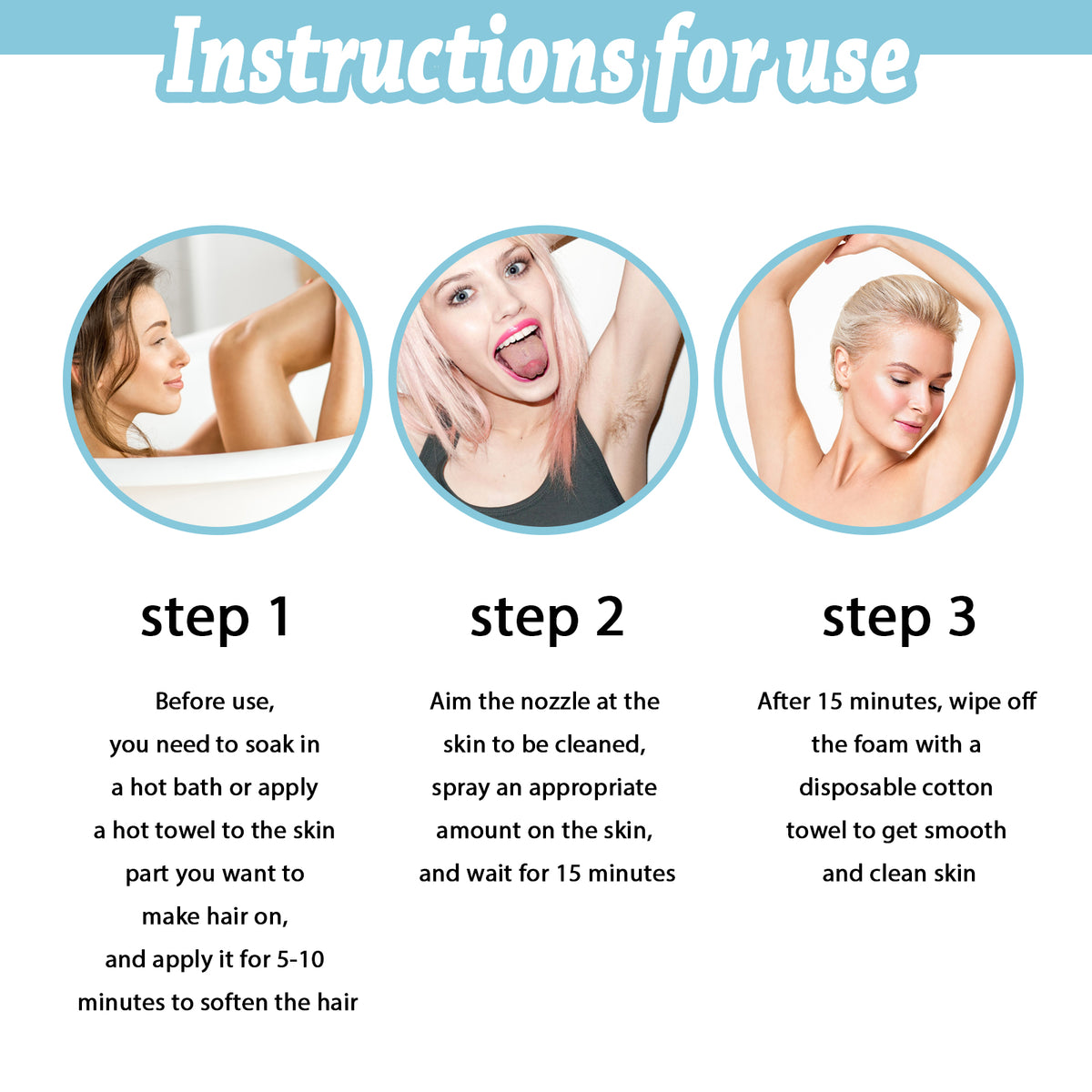 Hair Removal Spray, Under The Armpit Whole Body Private Area Gentle Non-Irritating Quick Hair Removal Spray