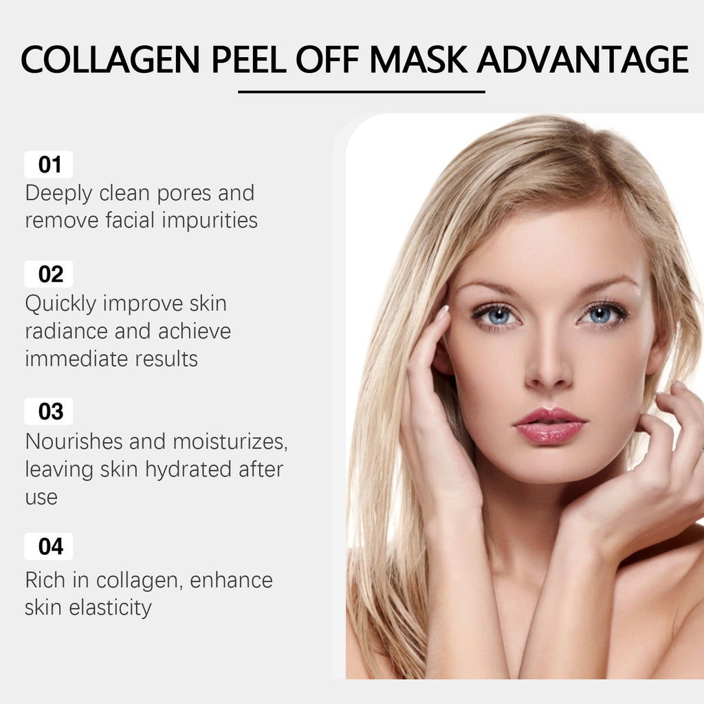 Ouhoe - Collagen Peel & Tear Mask Gentle Pore-Cleansing Facial Oil Control Hydrating Mask