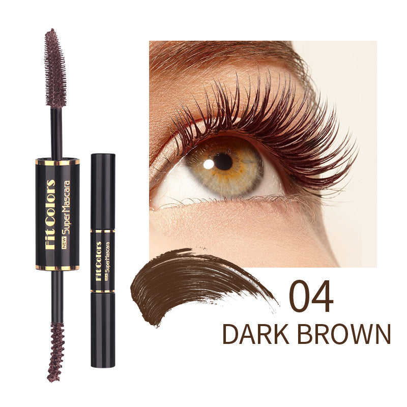 Fit Colors Double-Head Color Mascara Thick Curling Waterproof Not Smudged Multi-White Eyebrow Mascara