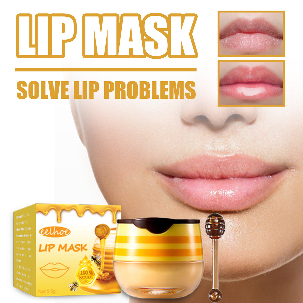 With Lip Brush Natural Honey Lip Film Desalinates Lip Lines Desalinates Lip Color Moisturizes And Moisturizes Lip Film Not Greasy And Easy To Absorb
