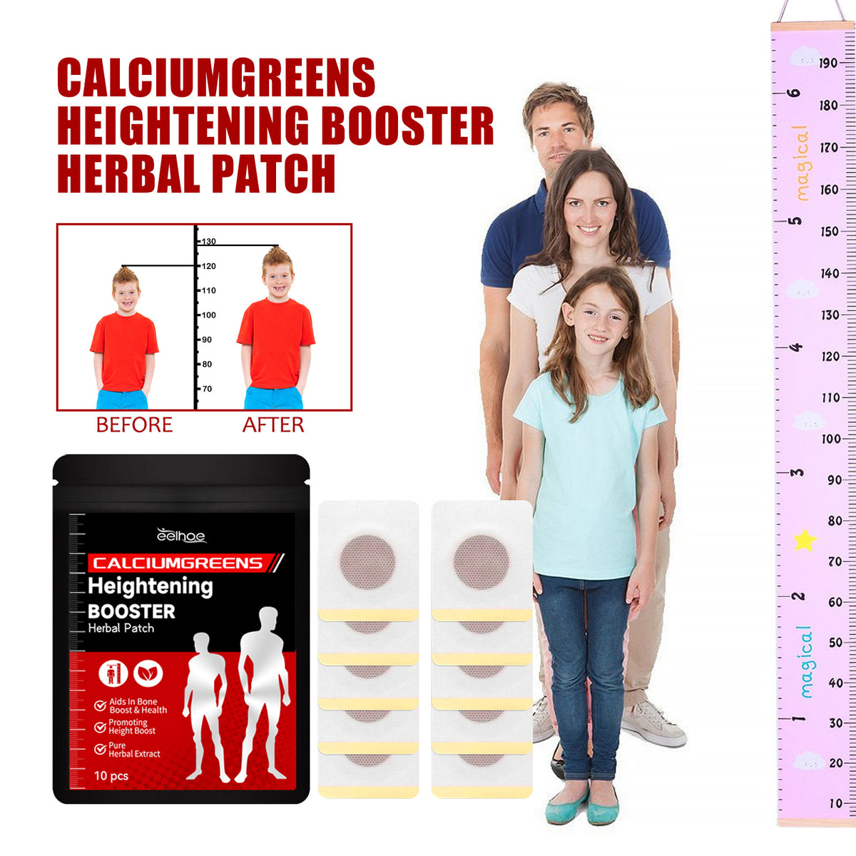 Herbal Boost Patch For Teenagers And Children Height Long Foot Care Boost Patch