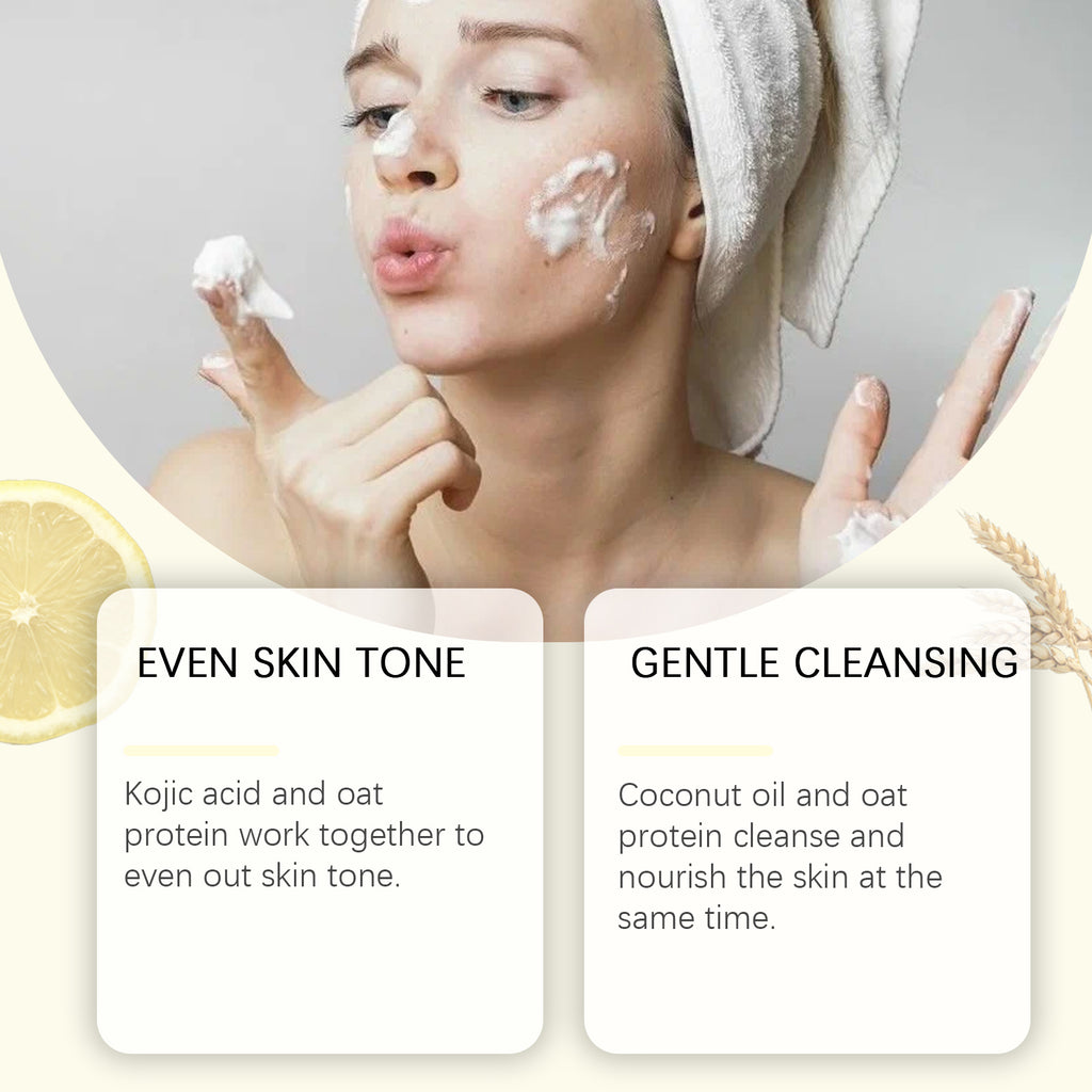 OceAura Lemon Brightening Turmeric Acid Soap Gently Cleans And Moisturizes Refreshing And Delicate Skin Brightening Soap