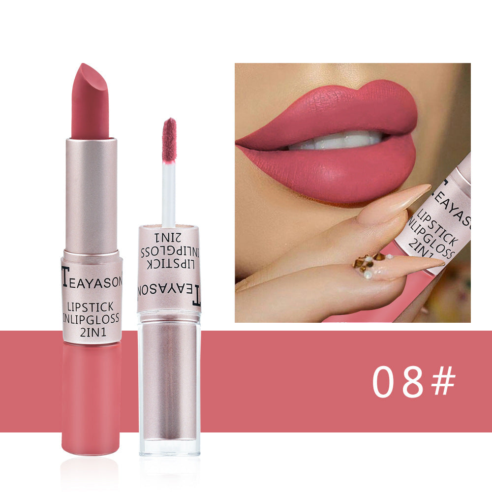 Double-Headed Non-Stick Cup Matte Matte Lip Gloss