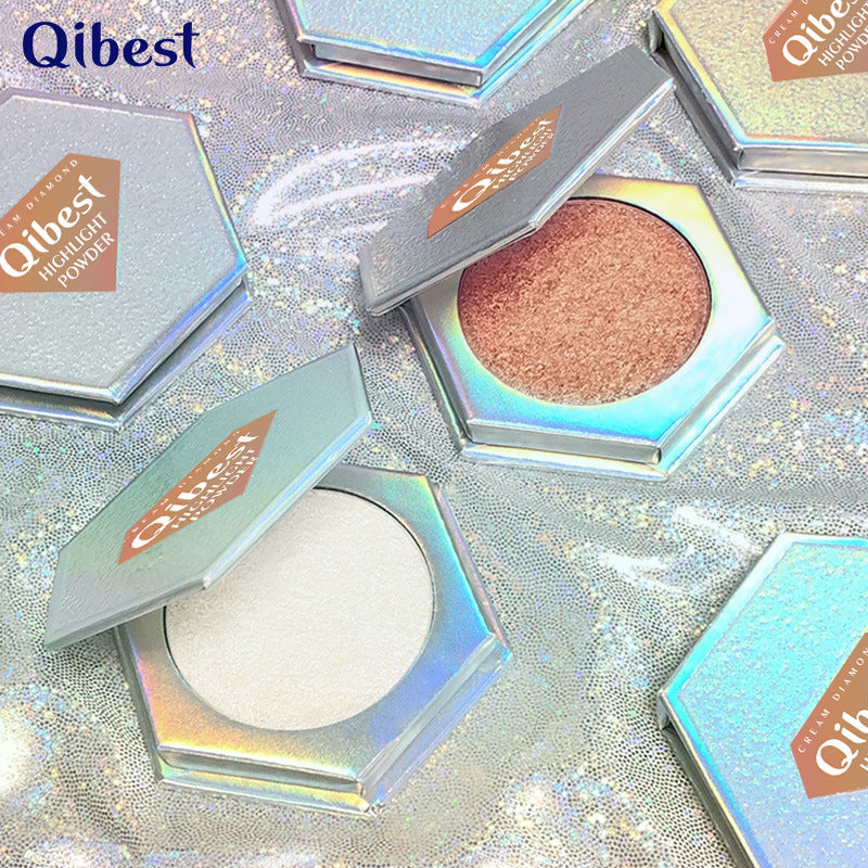 QIBEST Highlighting Powder High Gloss Diamond Sparkling Mashed Potatoes Brightening And Repairing Highlighting Powder