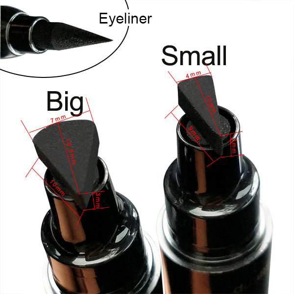 Seal Eyeliner Liquid Pen Quick-Drying Non Smudge Waterproof Eyeliner Double-Ended Eyeliner Beauty Makeup