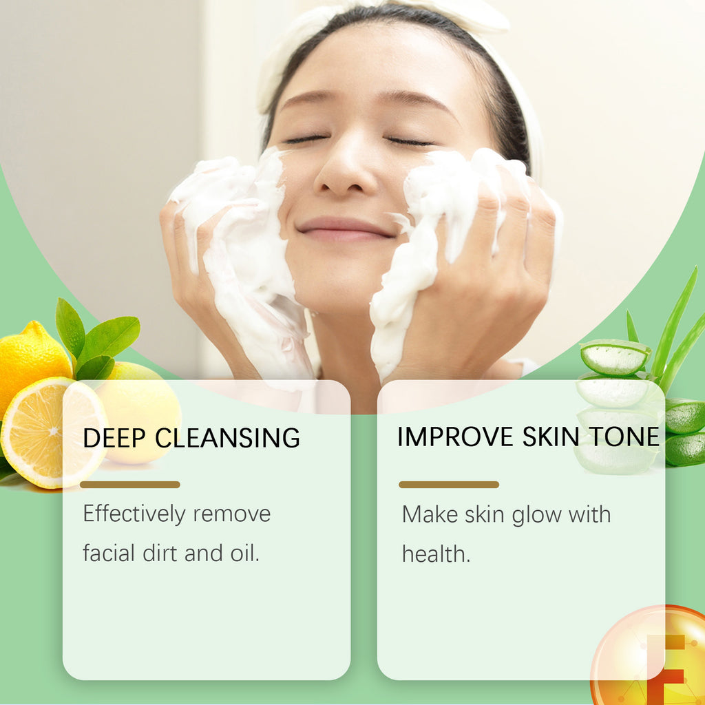 West&Month Aloe Vera Foam Cleanser Moisturizes, Moisturizes, Gently Cleanses Pores And Refreshes