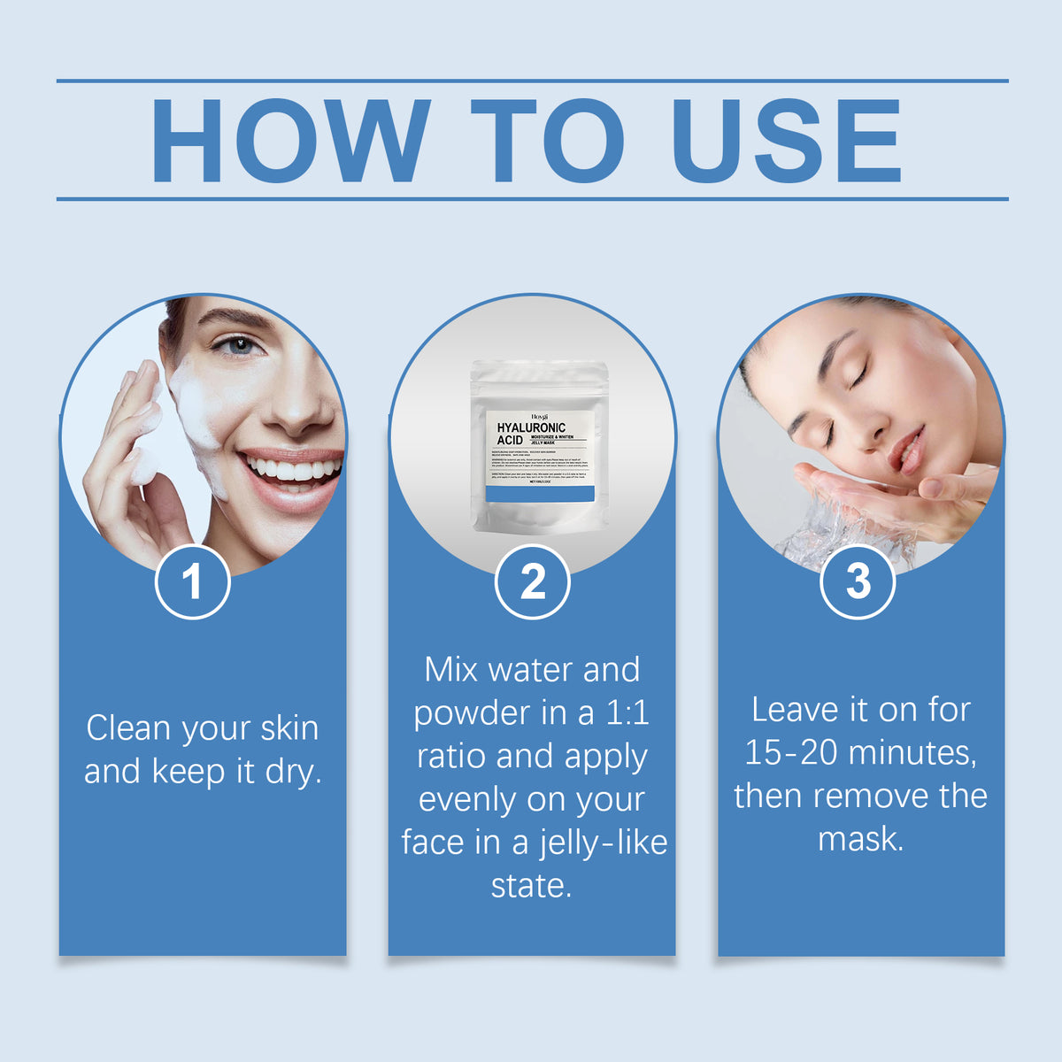 Hoygi Hydrating Facial Mask, With Hyaluronic Acid Nourishes Skin, Firming, Hydrating, Hydrating And Brightening Care Mask