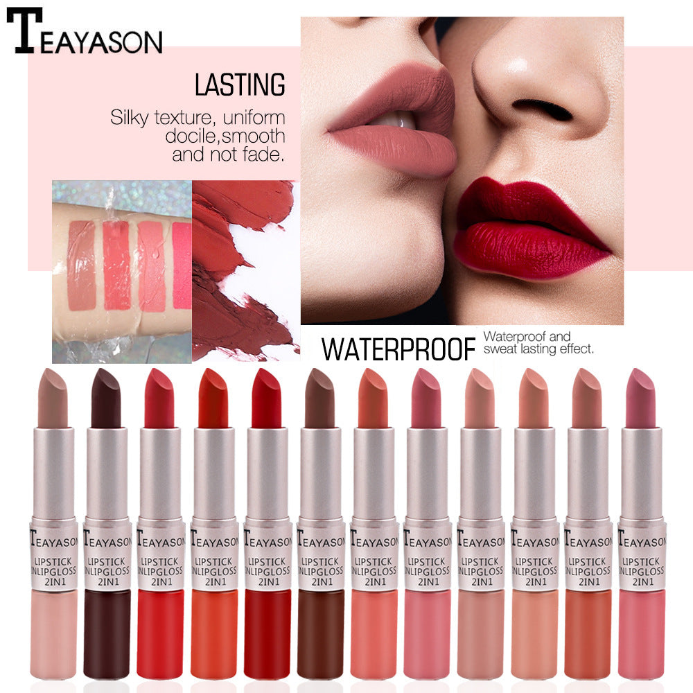 Double-Headed Non-Stick Cup Matte Matte Lip Gloss