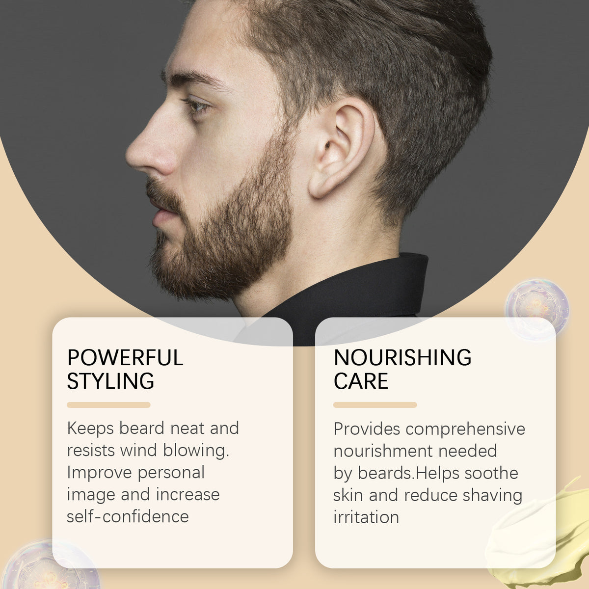 WoodSleep Men's Beard Balm Gentle Nourishing Beard Fragrance Soft, Bright And Three-Dimensional Shape