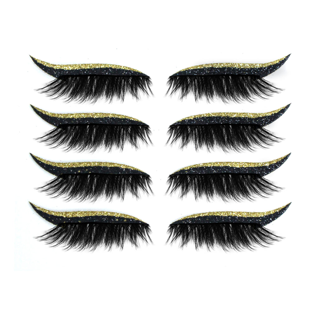 New Glitter Self-Adhesive Eyeliner Eyeshadow Sticker Double Eyelid False Eyelashes Waterproof Party Eye Makeup Sticker