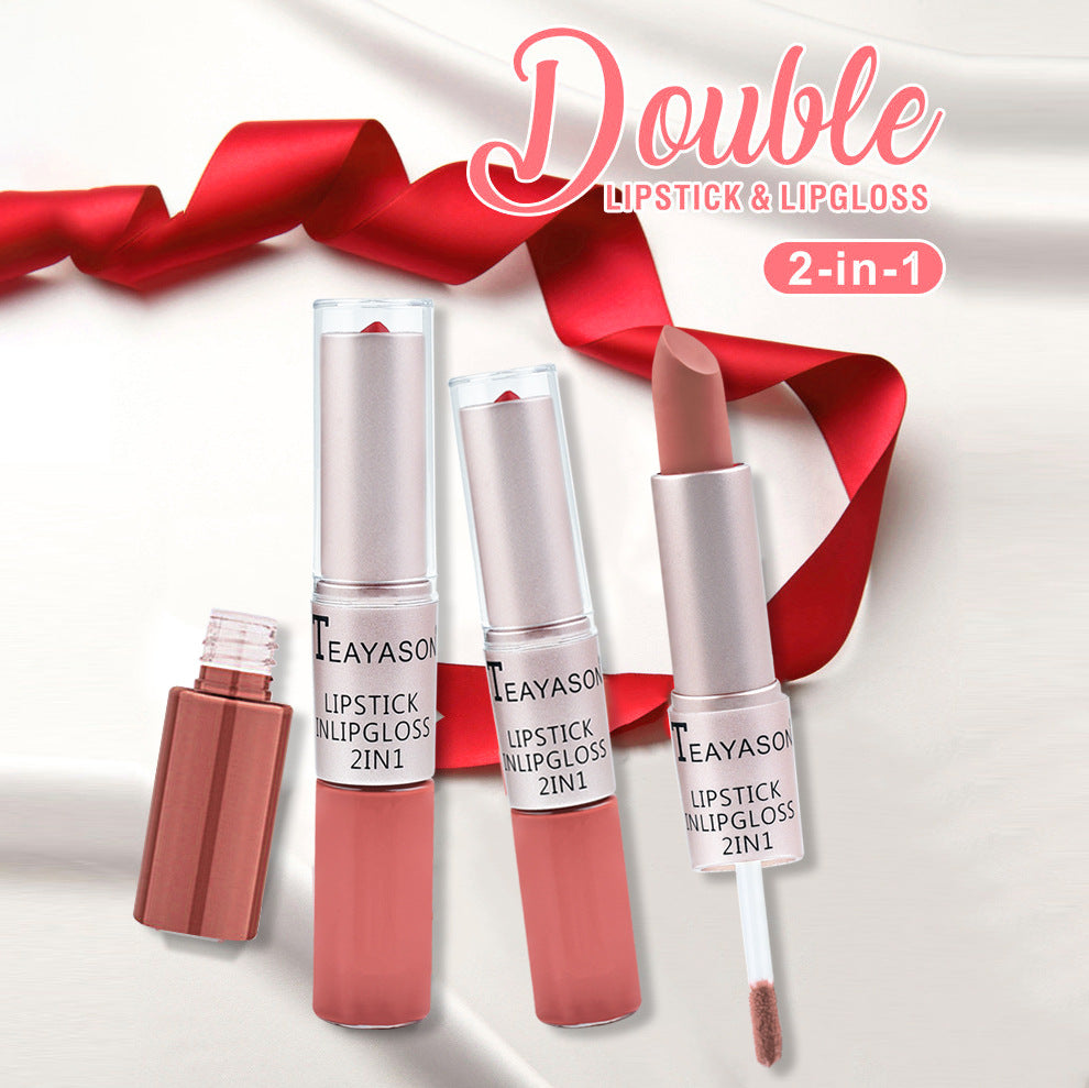 Double-Headed Non-Stick Cup Matte Matte Lip Gloss