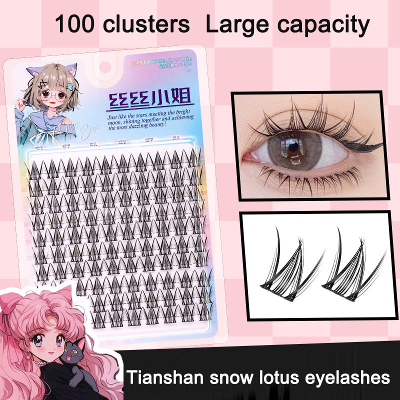 Sunflower Comics Pure Desire Eyelash Simulation Natural Thickening Large Segmented Trilogy False Eyelash Laziness