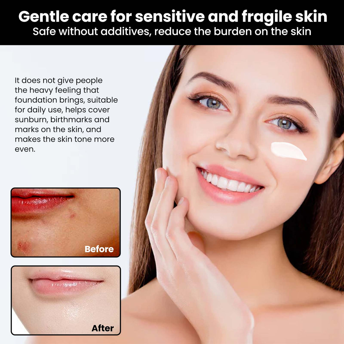 West&Month Tone-up Cream, Cover Spot Acne Mark Brightening Skin Hydrating Slacker Toning Cream