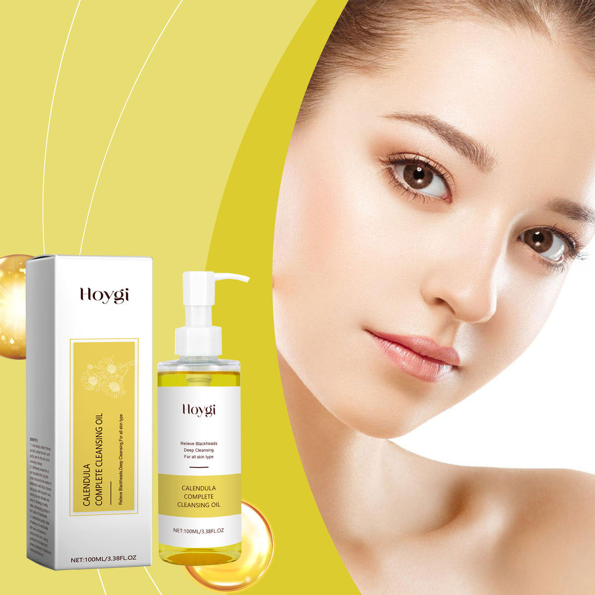 Calendula Cleansing Oil Refreshing And Gentle Cleansing Face Makeup Eye And Lip Makeup Remover Lotion