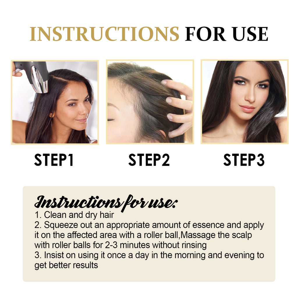 West&Month Hair Boost Darken Strengthen Essence, Scalp Massage Moisturizing Hair Roots Thick Smooth Hair Care Ball
