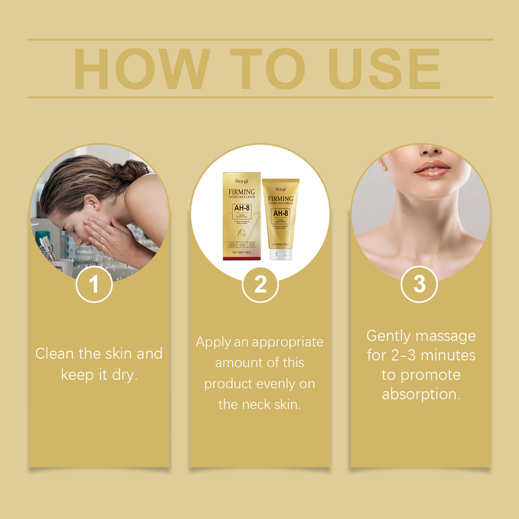 Hoygi Moisturizing Neck Cream, Gentle Ingredients Moisturize And Nourish Neck Skin Daily Massage Beauty Neck Care Cream