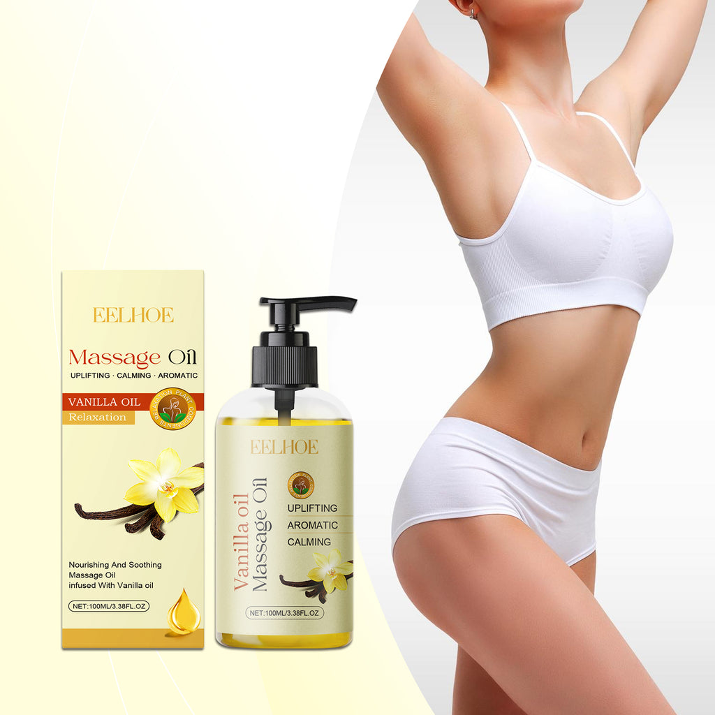 EELHOE Vanilla Body Essential Oil Softens Body Skin Hydrating Moisturizing Soothing Radiant Body Essential Oil
