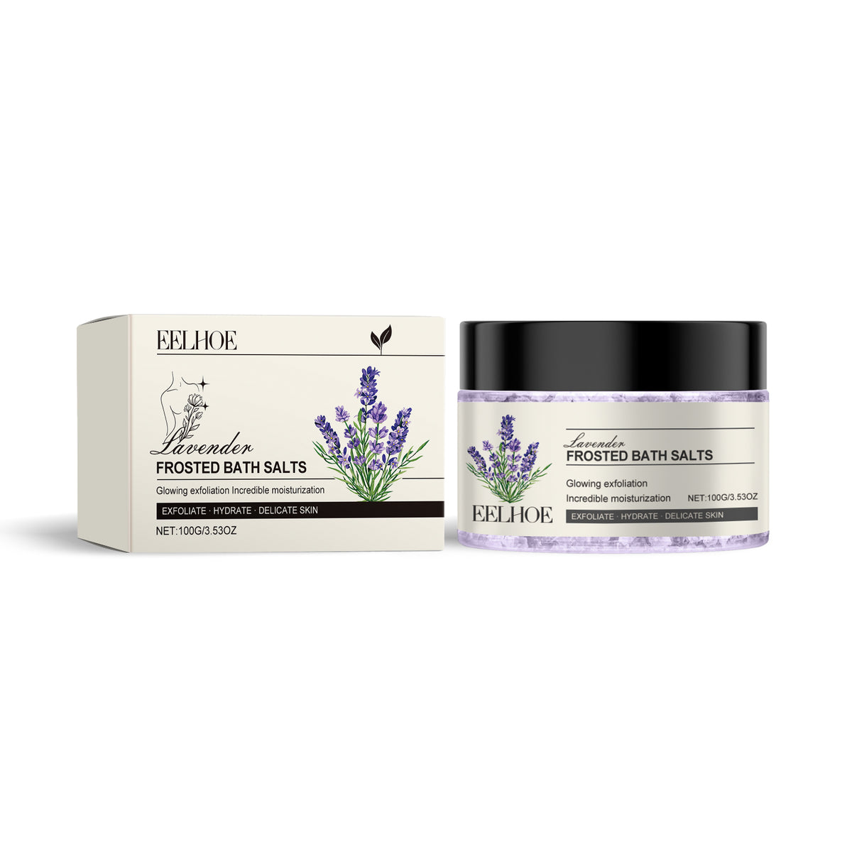 EELHOE Exfoliating Bath Salts Cleanse The Body, Nourish And Soothe Soft Skin, Moisturize And Smooth Bath Salts