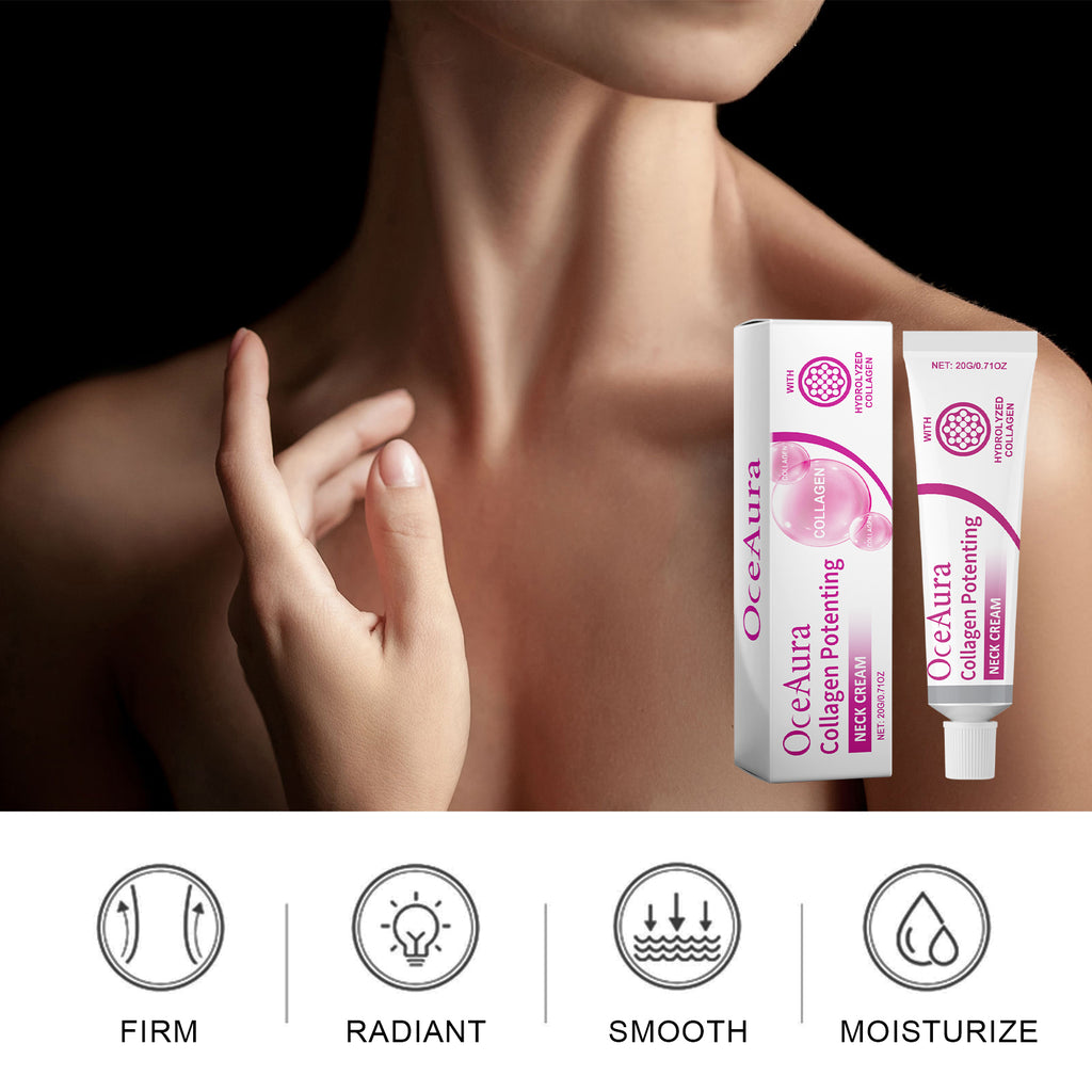 Collagen Potenting Neck Cream, Lighten And Smooth Neck Lines White Lift Firming And Moisturizing Neck Cream