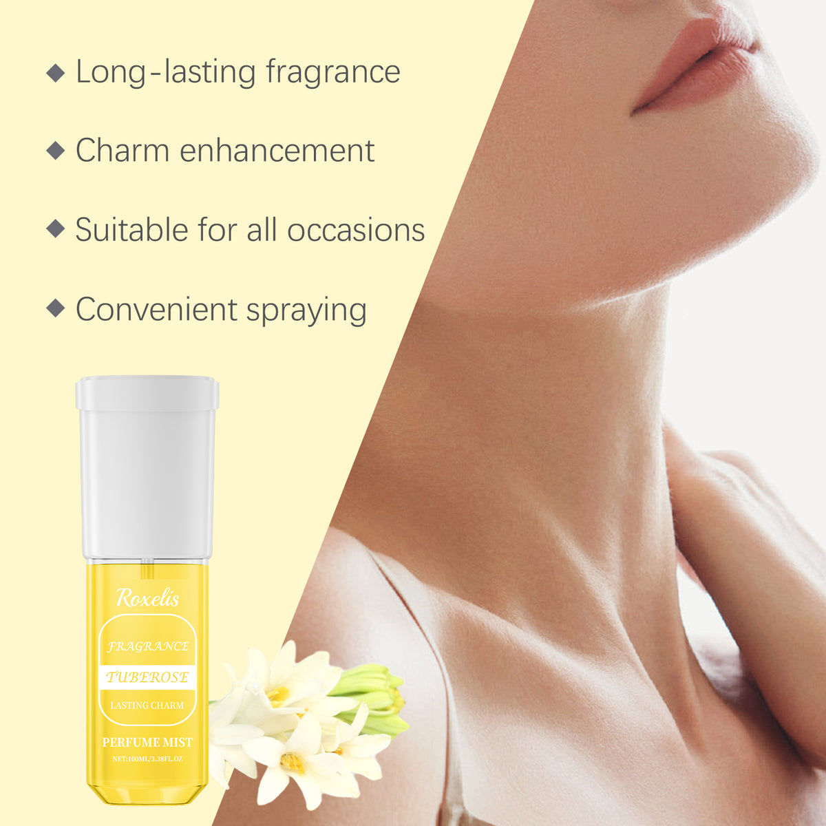 Tuberose Perfume Fresh Fragrance Mild Lasting Fragrance Exudes Charming Fragrance Niche Elegant Portable Spray