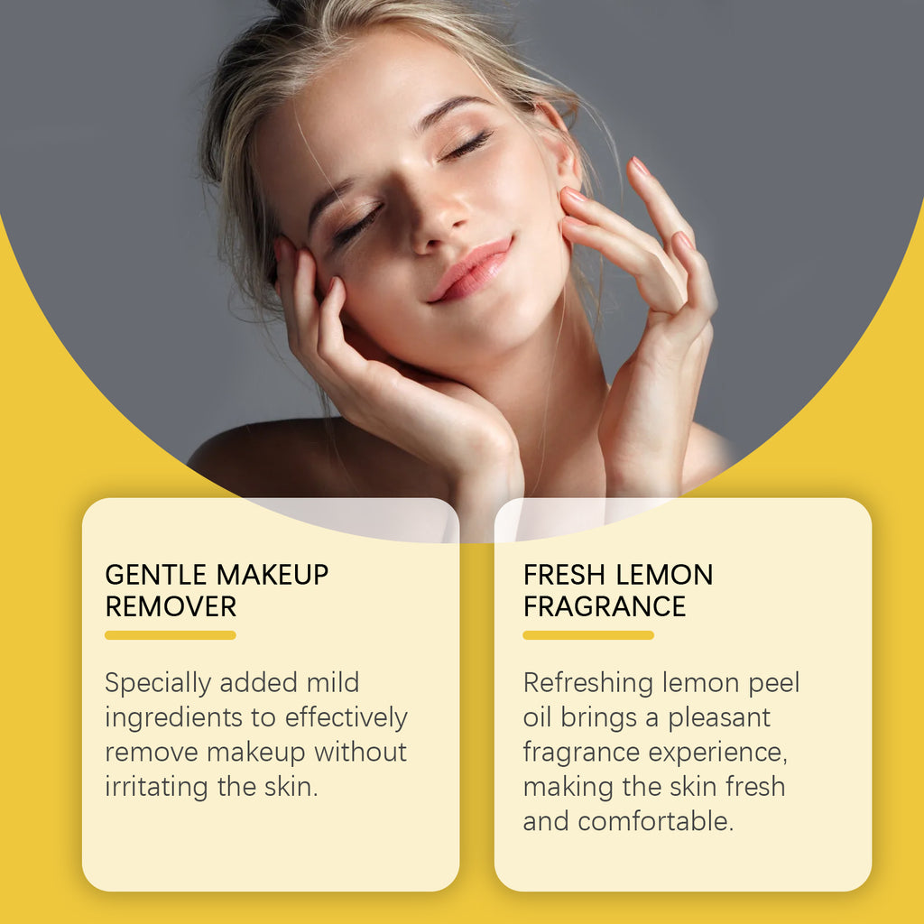 EELHOE Ginger And Lemon Makeup Remover Cleansing Pad, Facial Makeup Gentle Clean Makeup, Care For Skin Without Tight