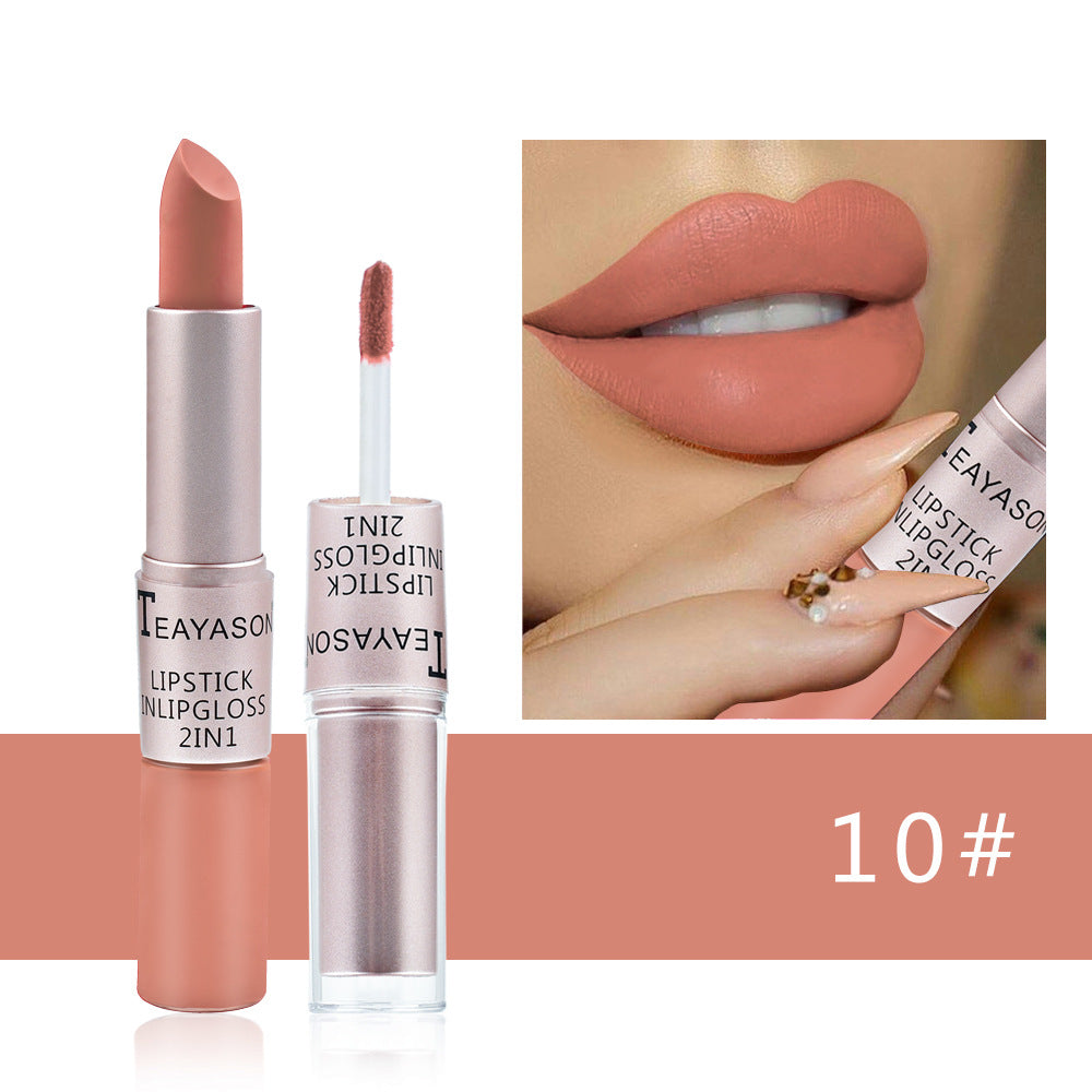 Double-Headed Non-Stick Cup Matte Matte Lip Gloss