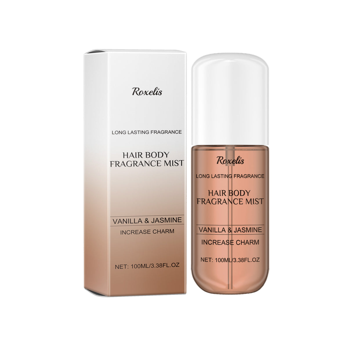Vanilla Jasmine Fragrance Spray, Behind The Ears Neck Wrist Natural Fresh Fragrance Long-Lasting Fragrance