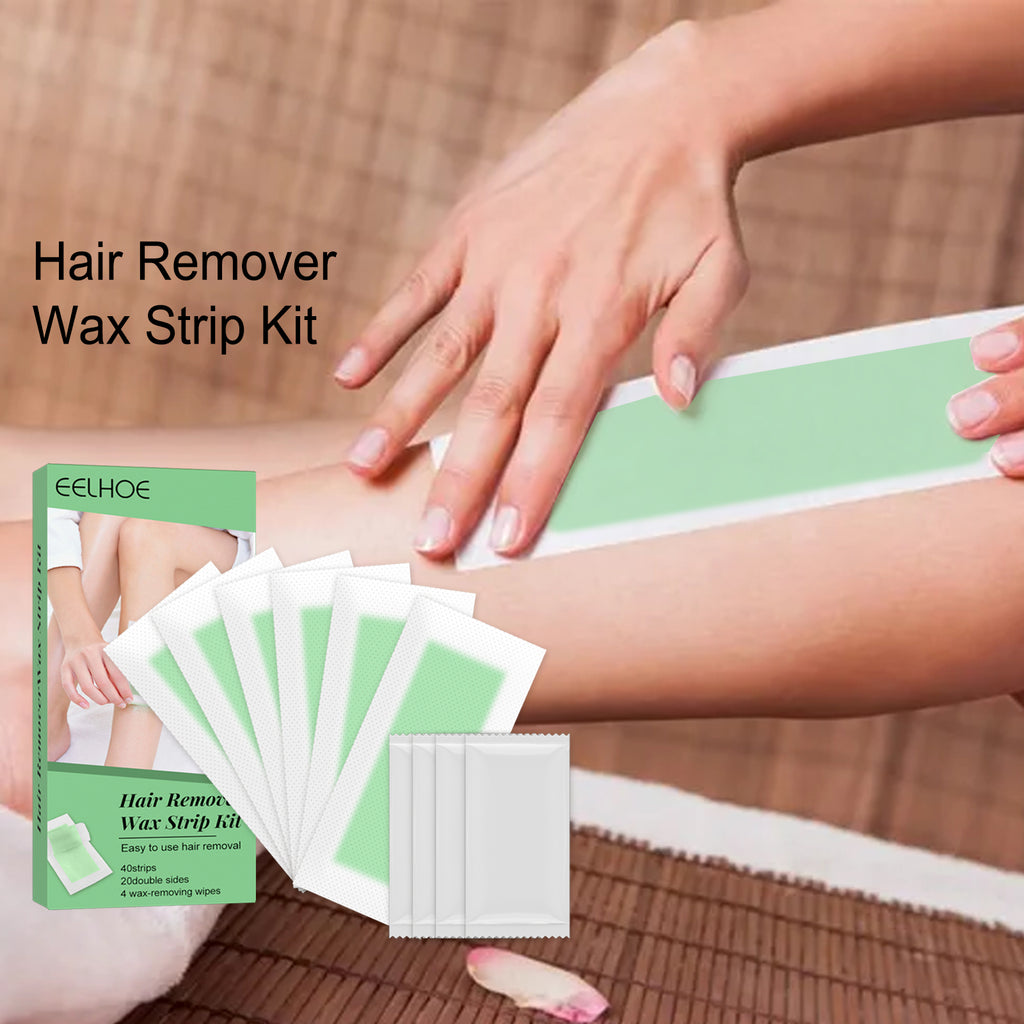 Hair Remove Wax Strips, Gentle Portable Fast Clean Tear Hair Removal Smooth Wax Strips