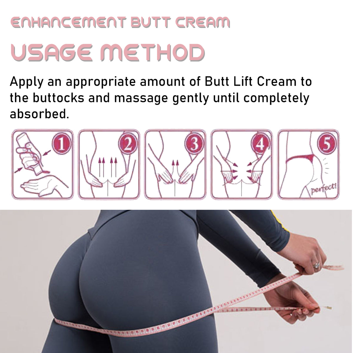 West&Month Butt Lift Cream Sculpting, Lifting, Firming And Toning Buttocks Care Moisturizing And Filling Butt Lift Cream