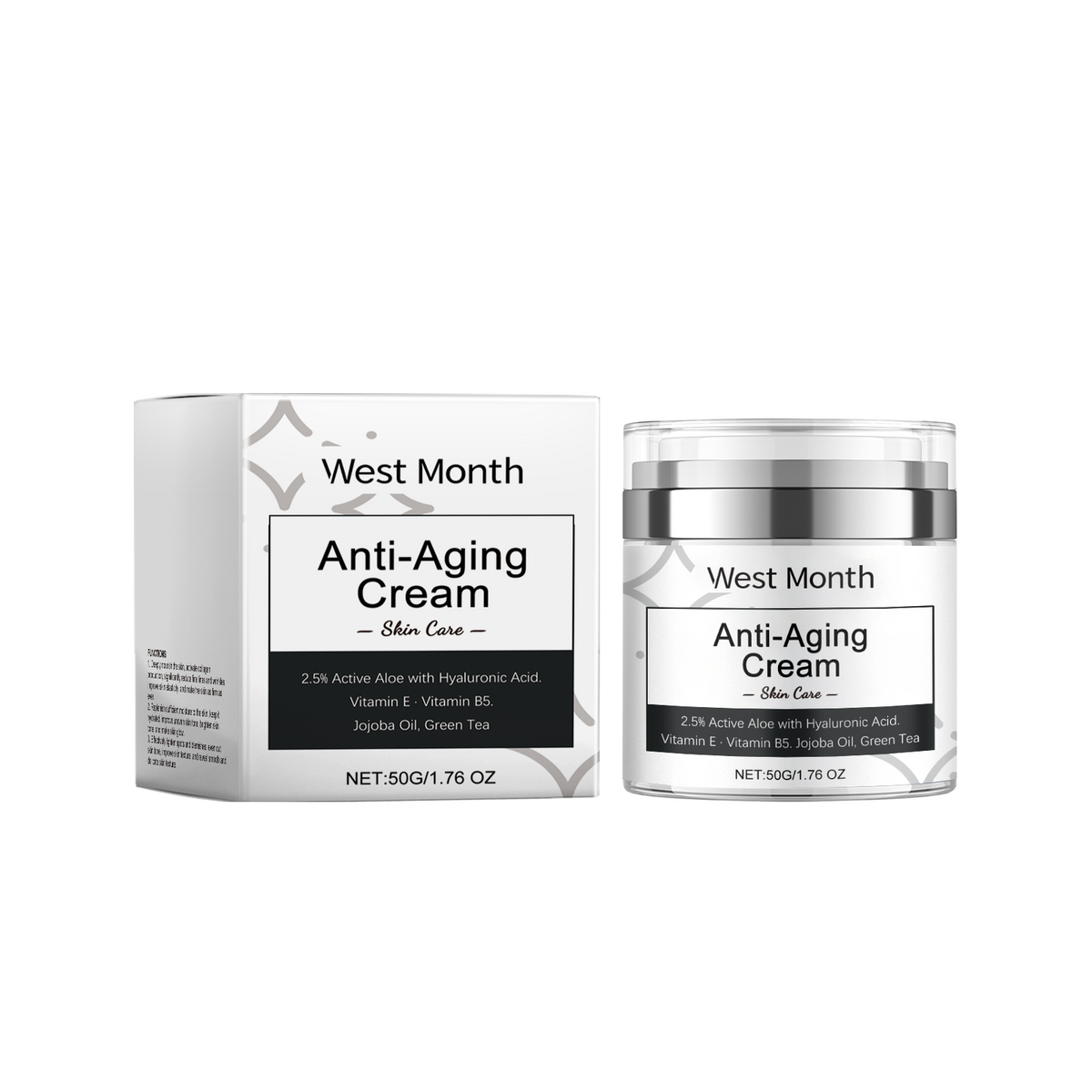 West&Month Moisturizing Face Cream Gently Moisturizes Facial Skin, Keeps Skin Elastic, Lightens Wrinkles, Moisturizes And Hydrates
