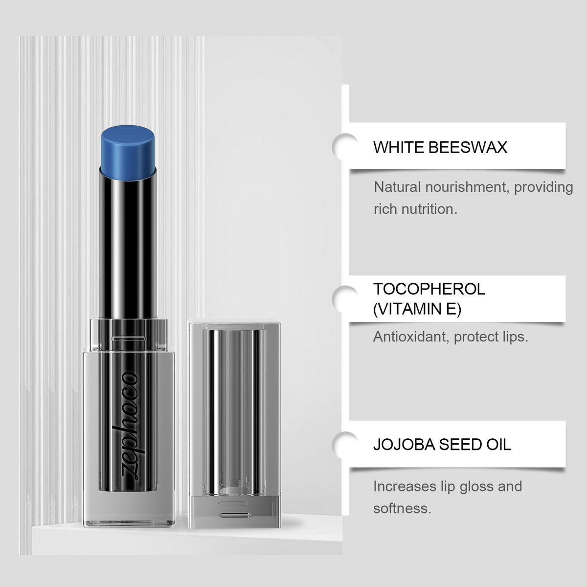 zephoco Midnight Blue Warming Lip Balm, Pamper, Nourish, Moisturize, Moisturize And Improve Dry Lip Skin