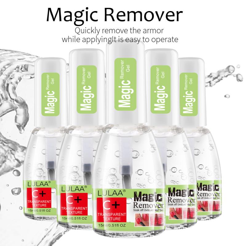 LULAA 15ml Remover Nail Gel Nail Polish Remover Liquid Nail Cleanser Nail Polish Remover Bursting Sticky Manicure Tools