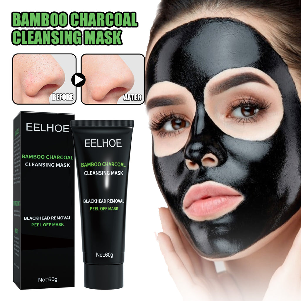 EELHOE Bamboo Charcoal Blackhead Removal Mask, Deep Cleanse Pores And Acne T-Zone Oil Control With A Peel Mask