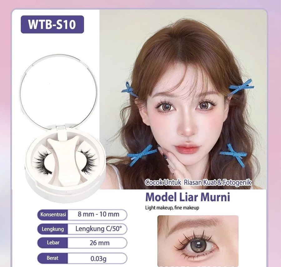 Natural Thick Portable Adhesive Free Eyelash Magnetic Suction Eyelash Style