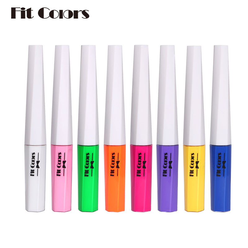 Fit Colors Fluorescent Color Liquid Eyeliner 8 Colors Waterproof Sweat-proof Quick-Drying Color Eyeliner Set