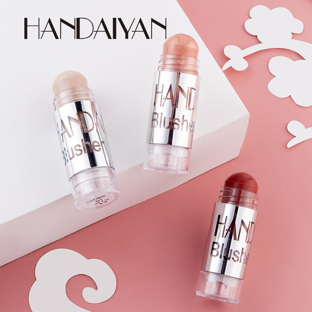 HANDAIYAN Chubby Crayon Blush Stick Moisturizing And Smooth Rouge Pen Blush Strip Cream Blush Stick Rouge